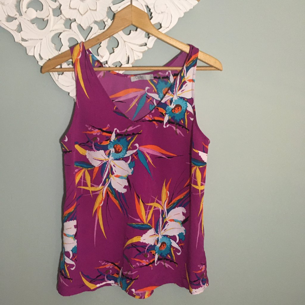 Dalia Sleeveless Tropical Top